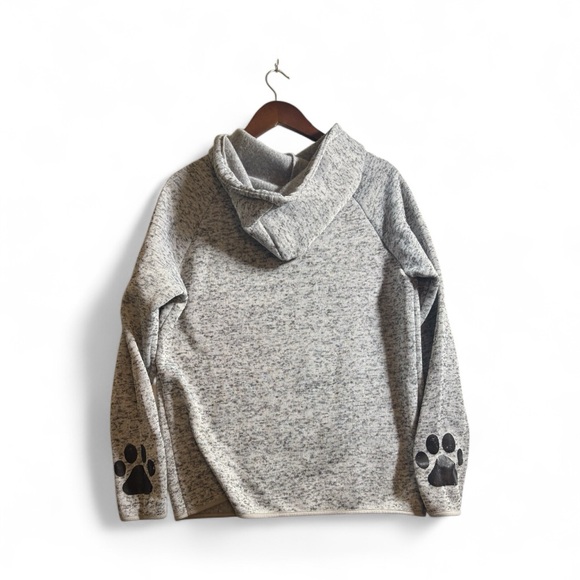 Gray Women's Coffee and Dog Graphic Hoodie Size Large - Picture 7 of 12